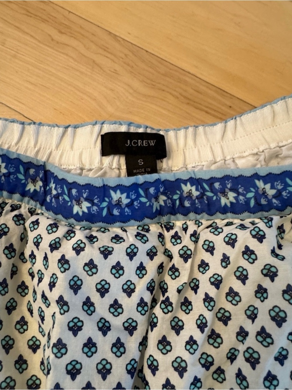 J. Crew Blue and White Printed Cotton Maxi Skirt - Picture 3 of 8